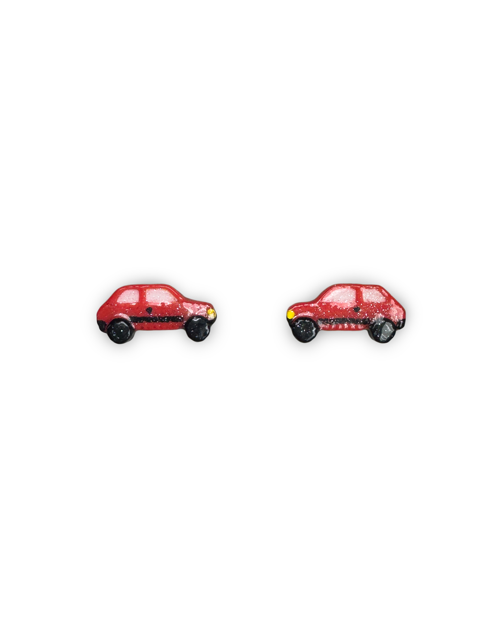Kolczyki Fiat 126p Czerwone